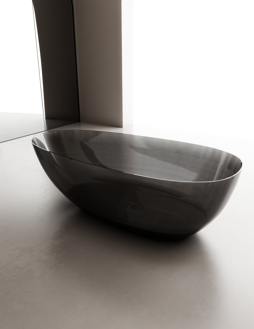 Baignoire en résine transparente disponible en plusieurs couleurs