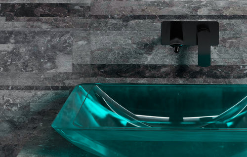 Vasque en résine transparente disponible en plusieurs couleurs