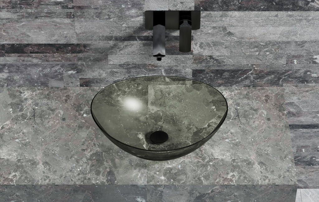 Vasque en résine transparente disponible en plusieurs couleurs