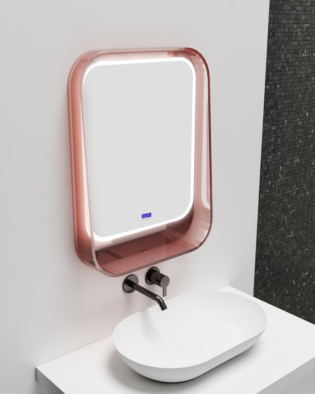 Vasque en résine transparente disponible en plusieurs couleurs