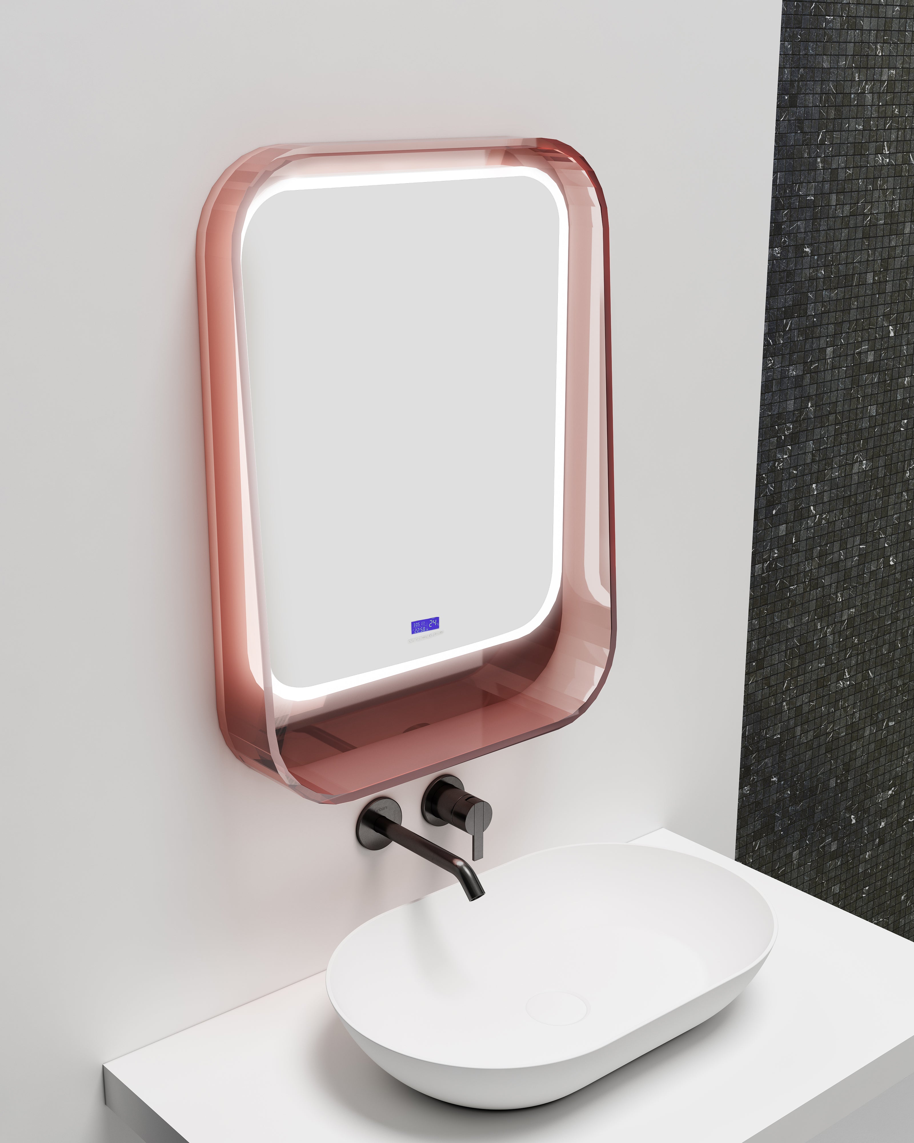 Vasque en résine transparente disponible en plusieurs couleurs