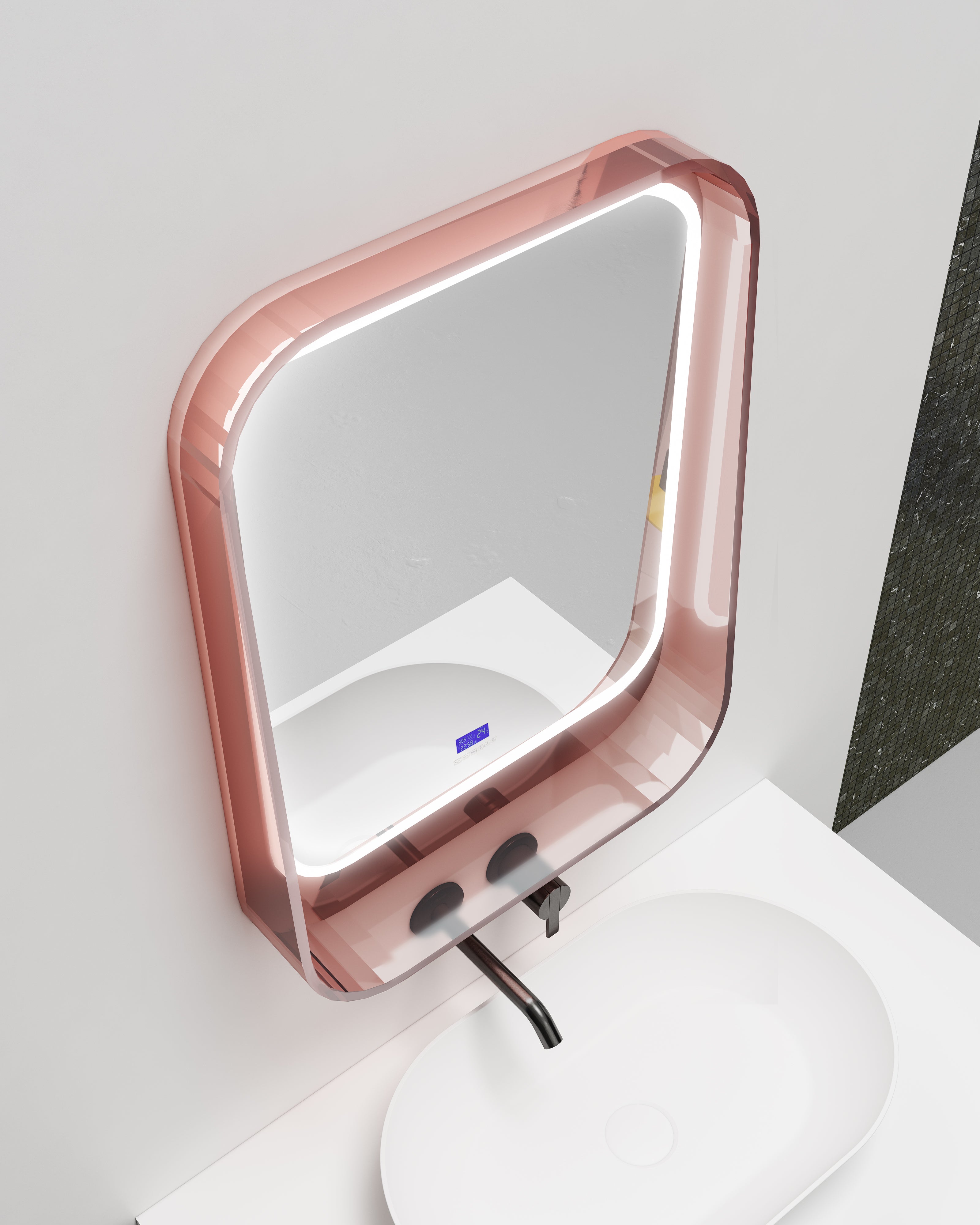 Vasque en résine transparente disponible en plusieurs couleurs