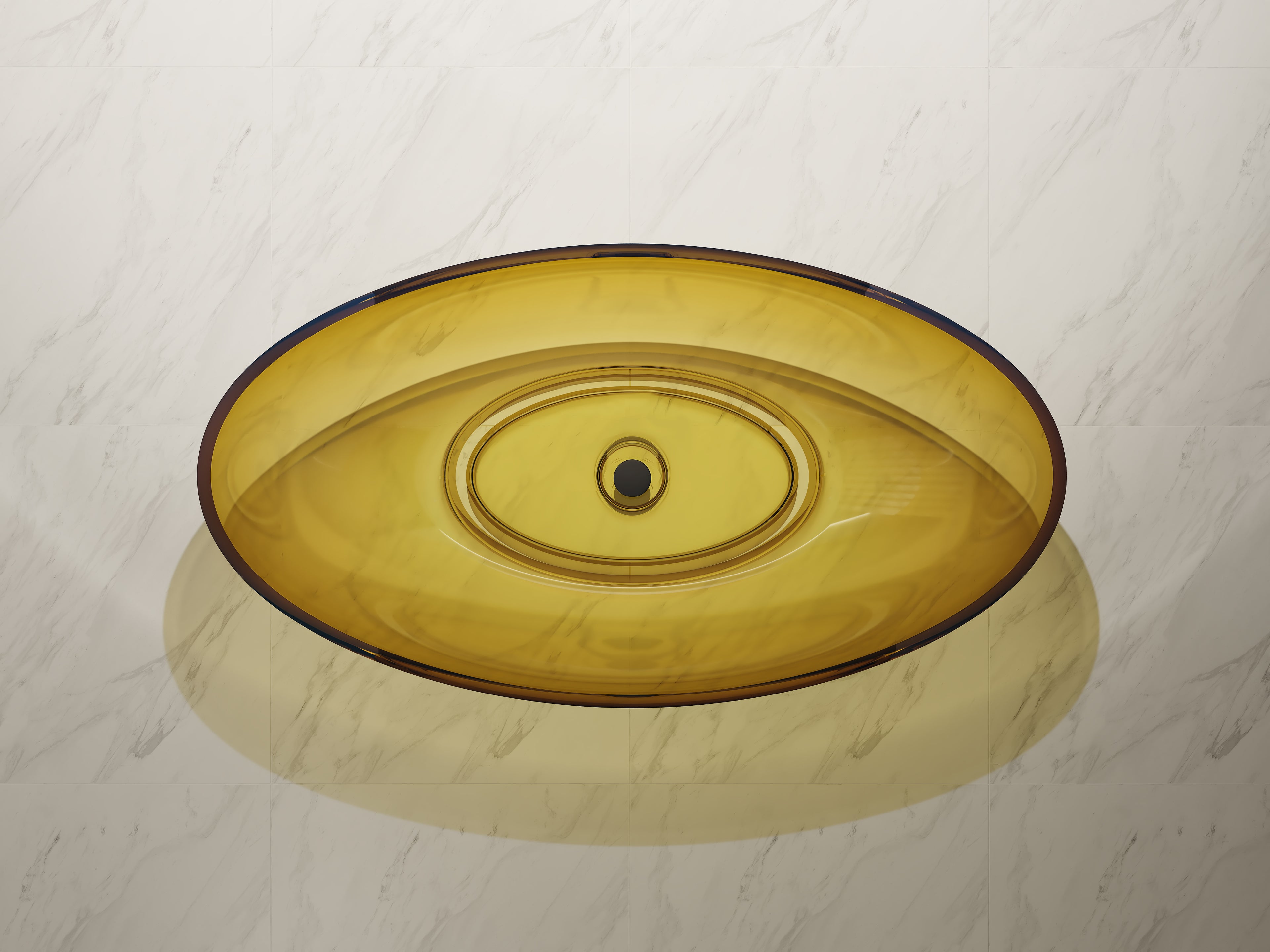 Baignoire en résine transparente disponible en plusieurs couleurs