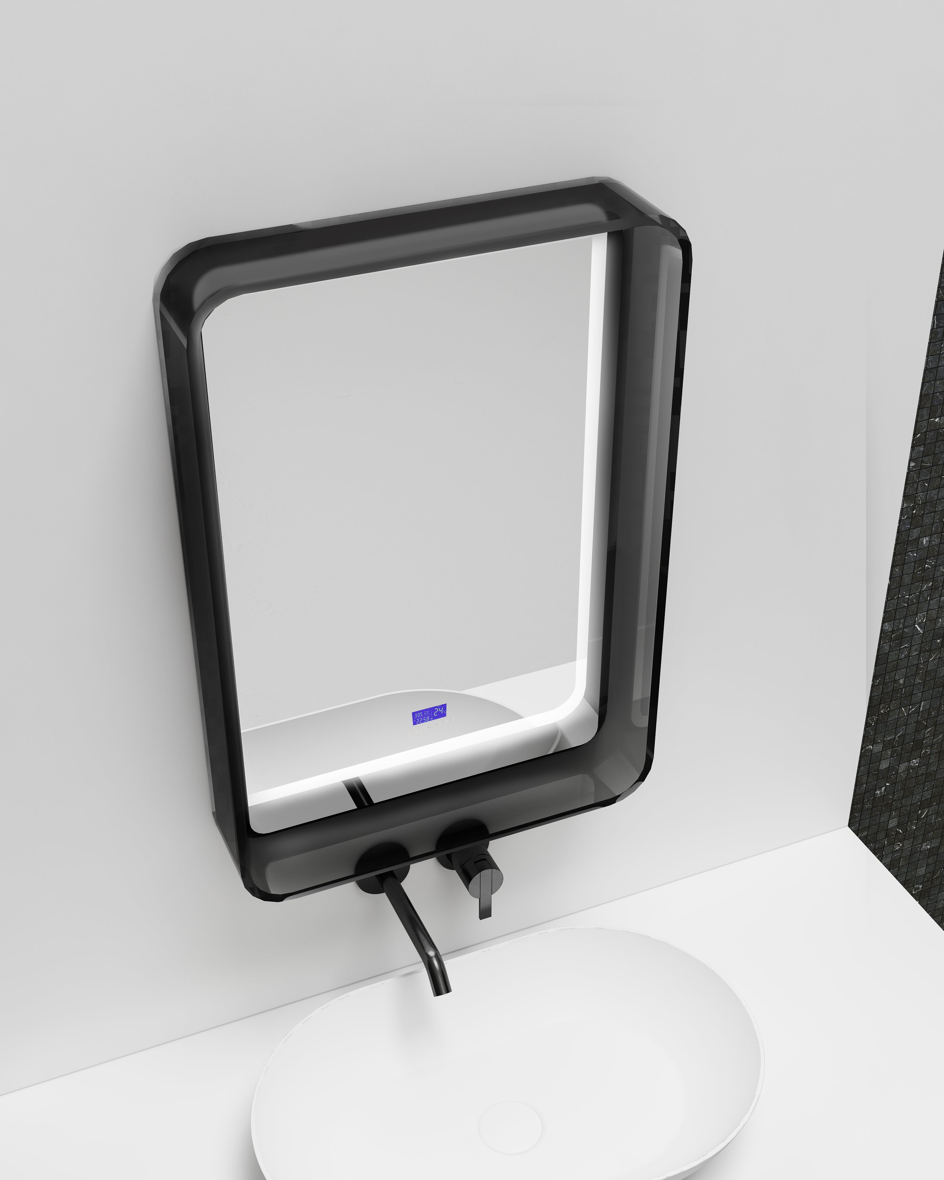 Miroir en résine transparente disponible en plusieurs couleurs