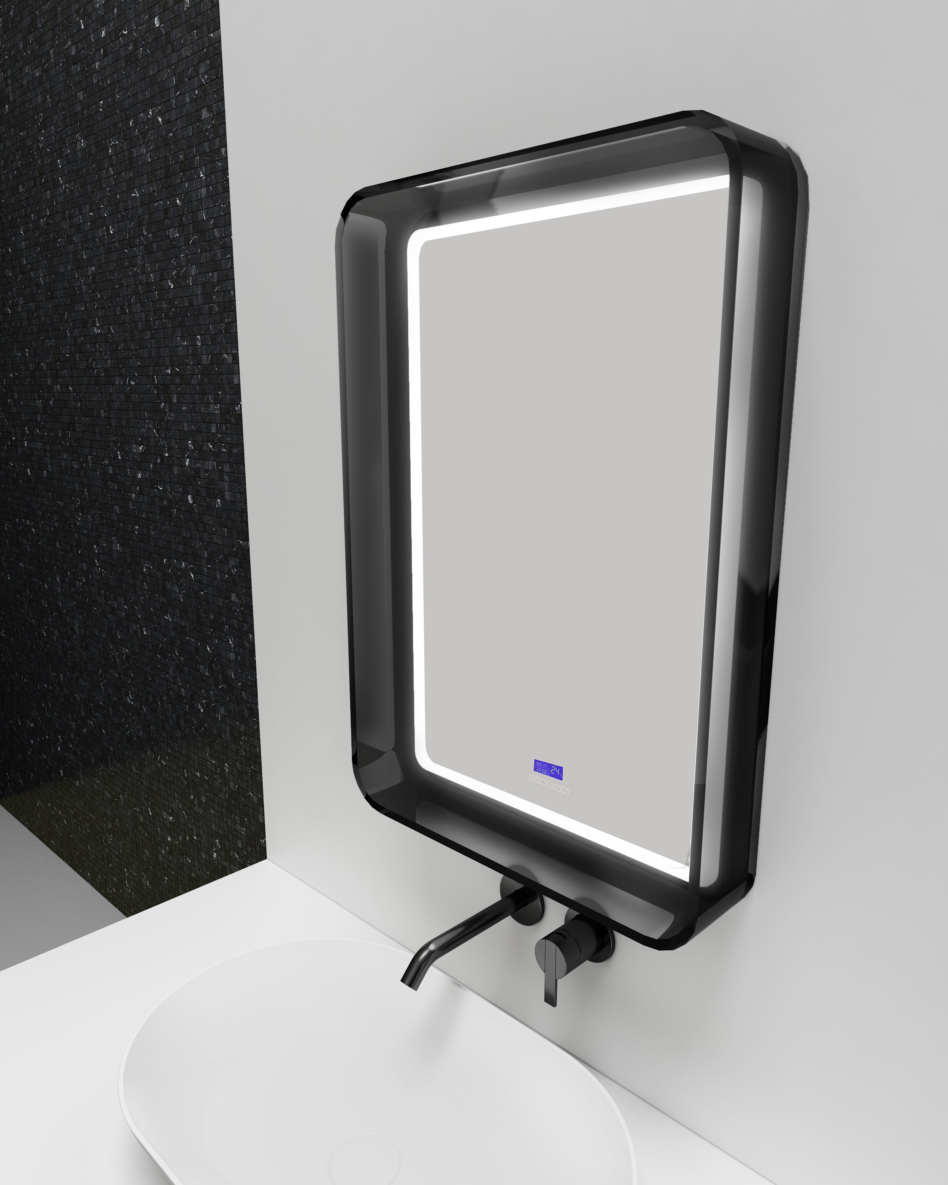 Miroir en résine transparente disponible en plusieurs couleurs